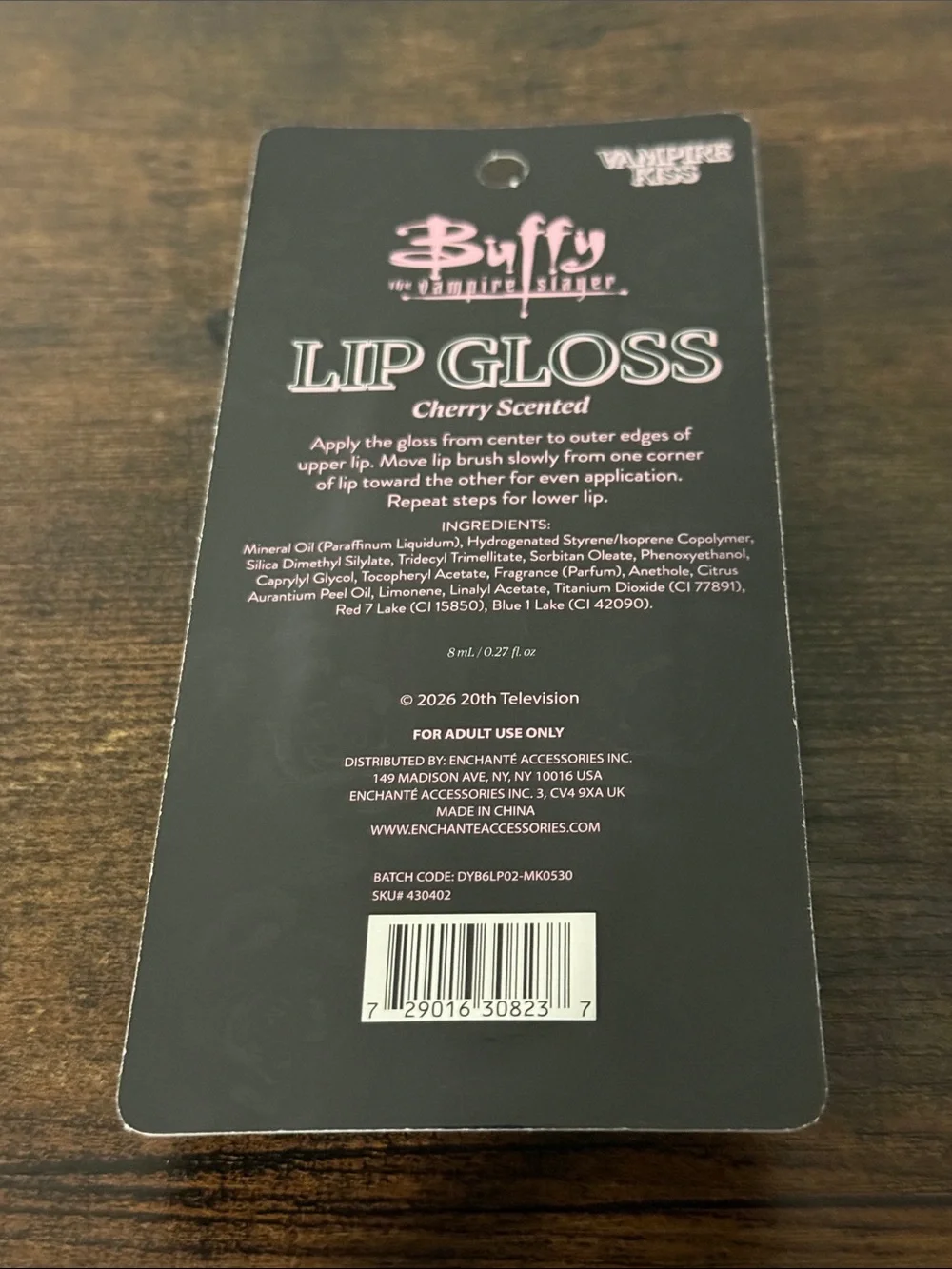 Buffy The Vampire Slayer Wild Cherry Kiss Lip Balm & Lip Gloss New Lot Of 4